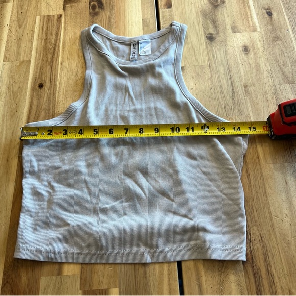 H&M Divided Ribbed Racerback Tank Top – Beige (Size L) - Picture 4 of 5
